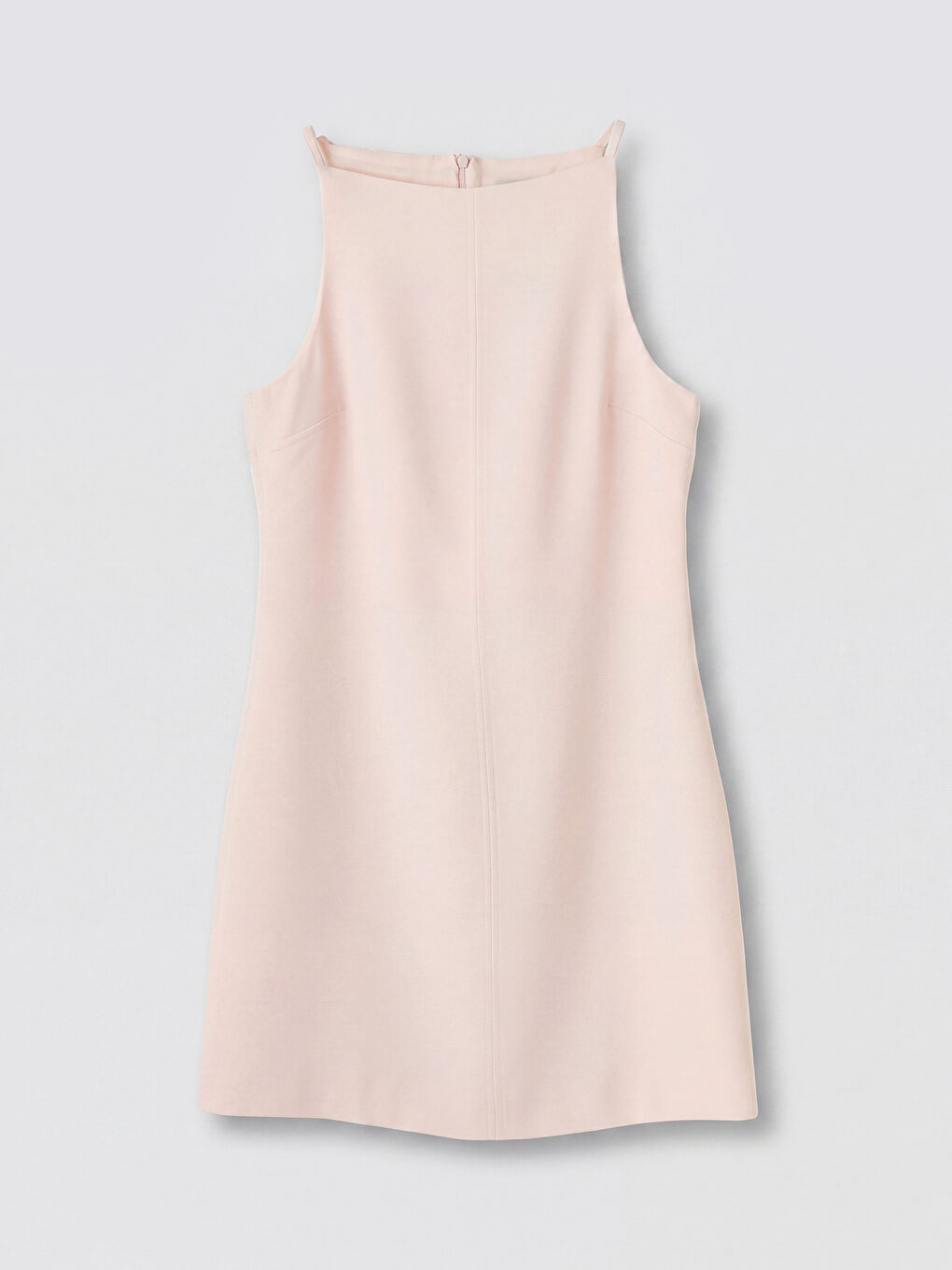 Pembe Halter Yaka Mini Elbise