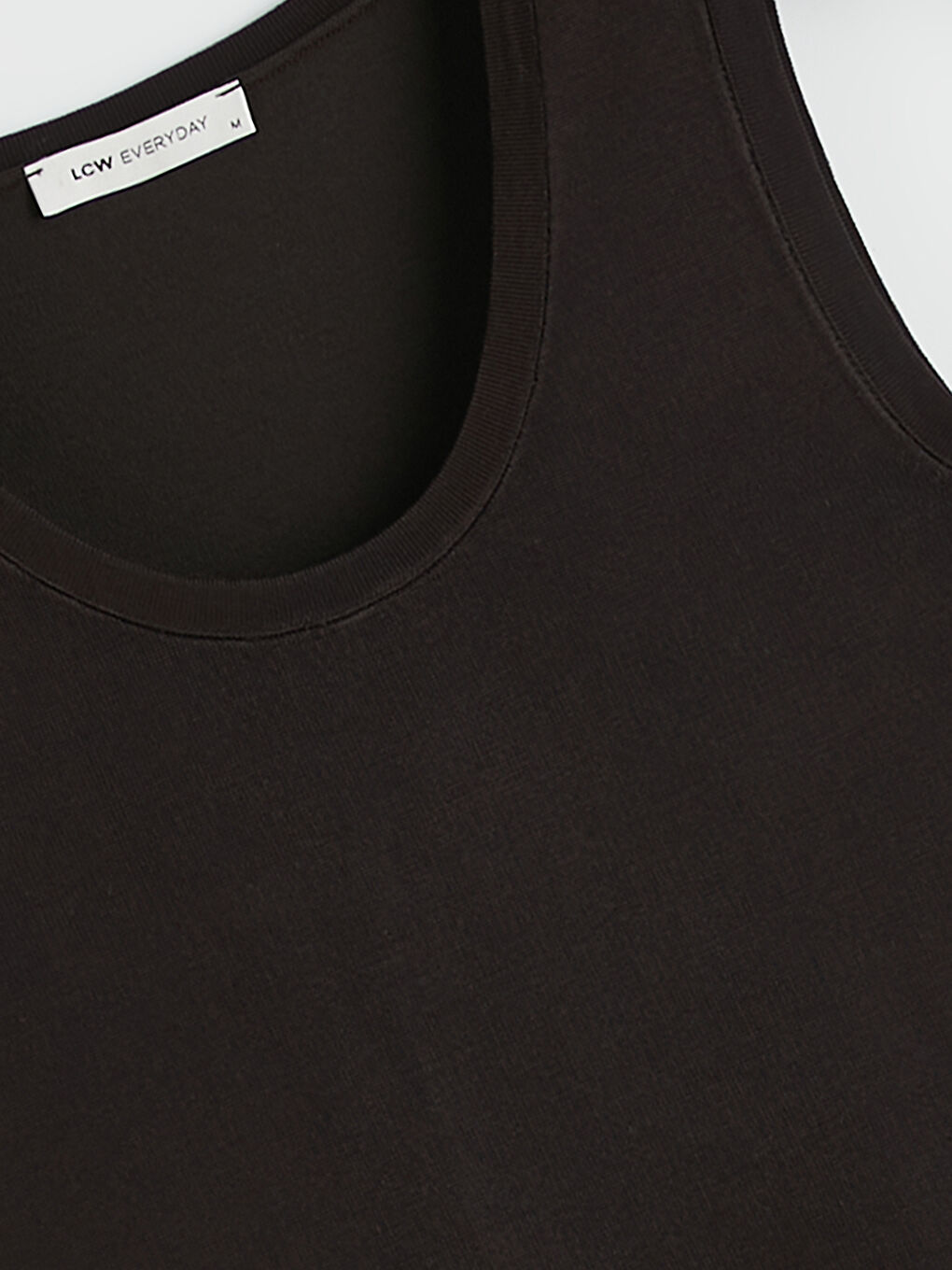 Kahverengi U Yaka Kadın Triko Atlet-5