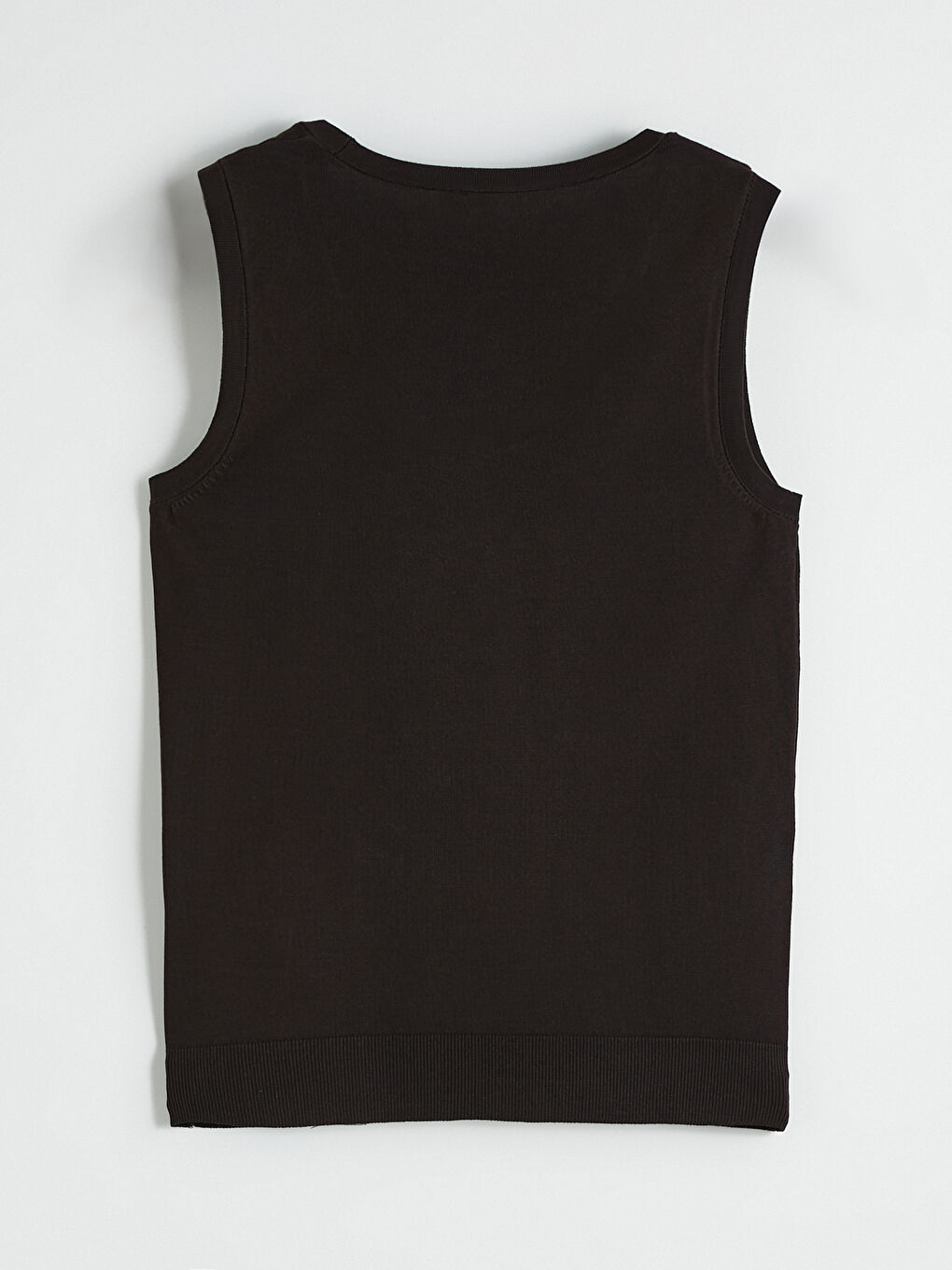 Kahverengi U Yaka Kadın Triko Atlet-6