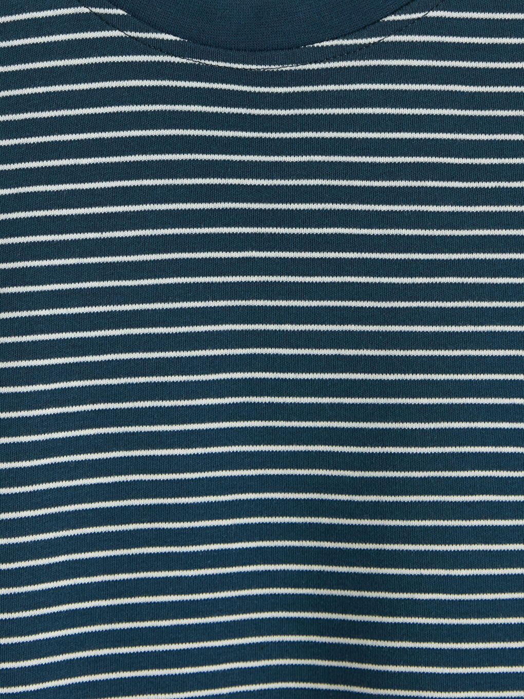 Mavi Bisiklet Yaka Çizgili Erkek Tişört-2