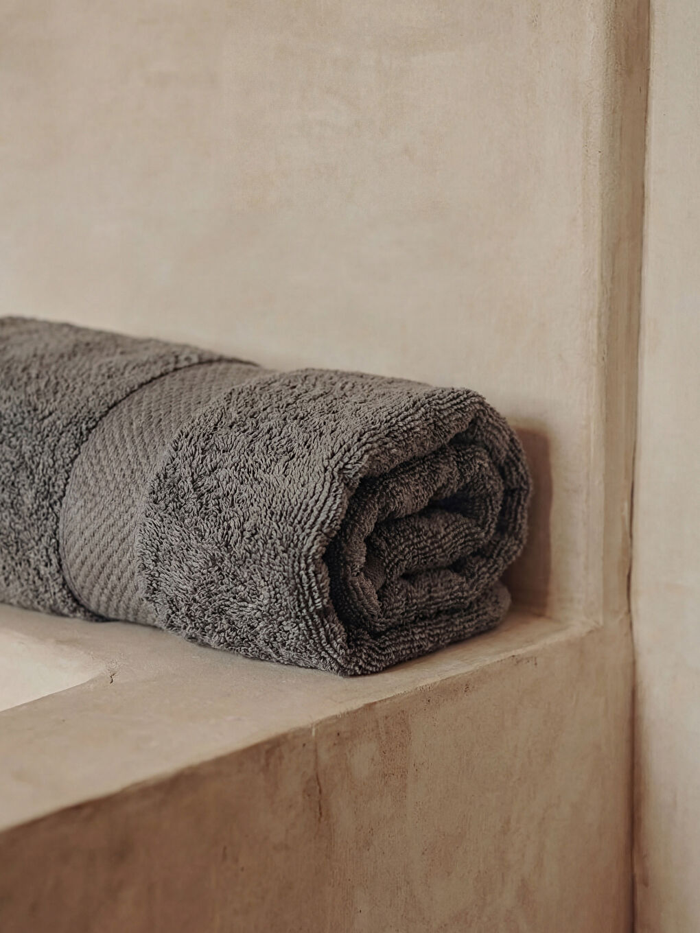 Gri Çizgili Pamuklu Yüz Havlusu 50x80 cm-2