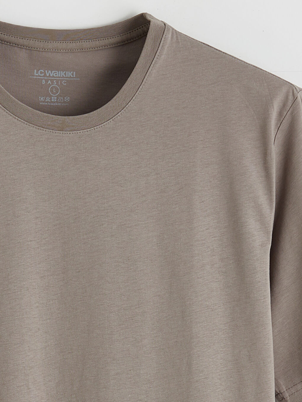 Kahverengi Bisiklet Yaka Erkek Tişört-5