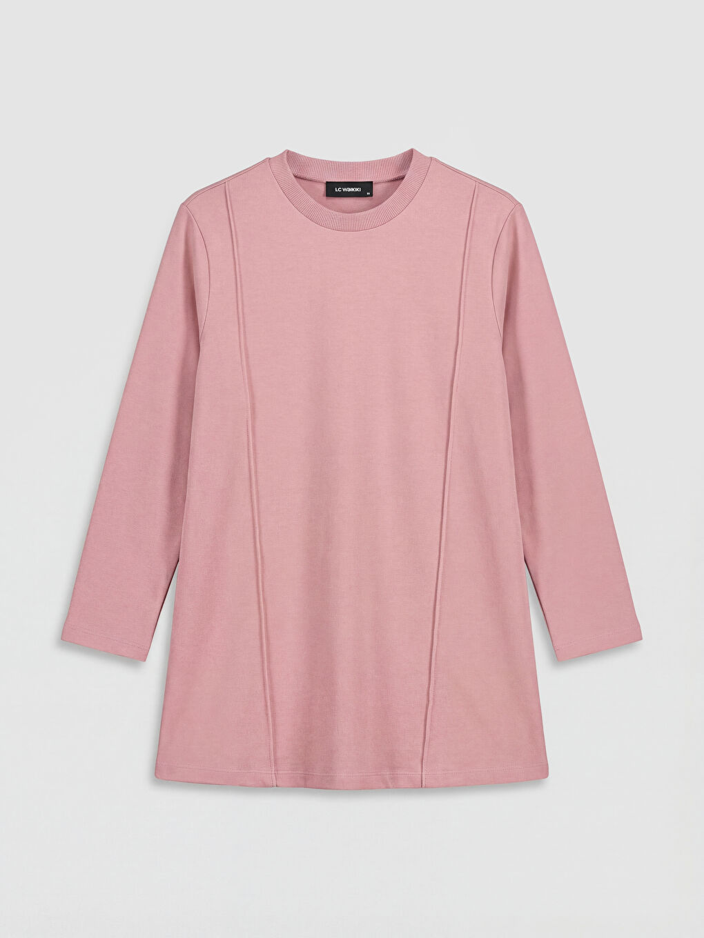 Lila Bisiklet Yaka Kadın Sweatshirt Tunik	