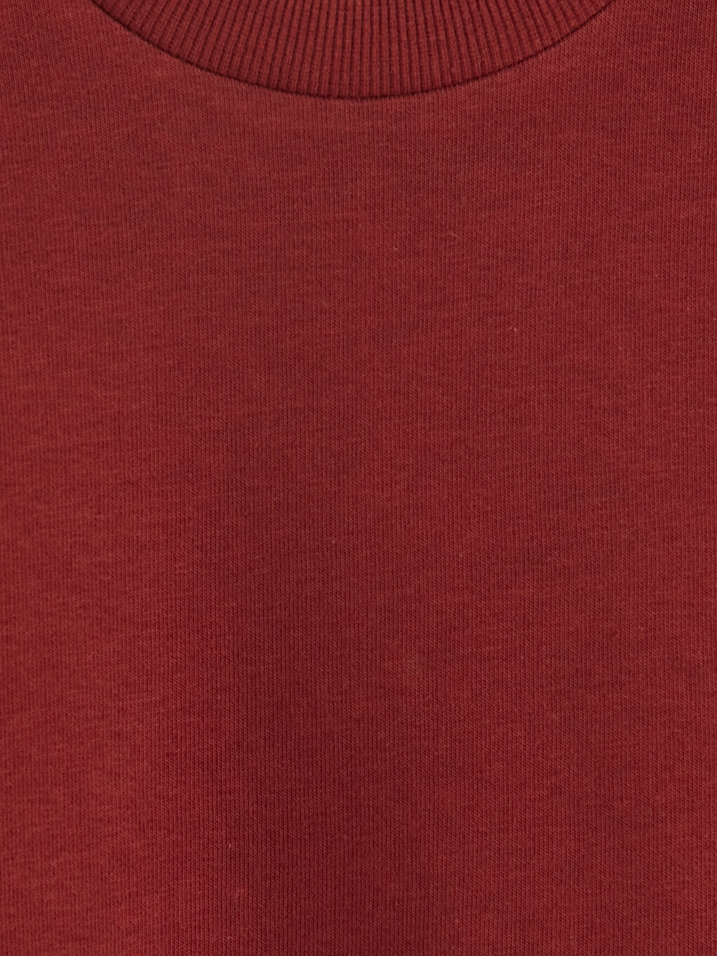 Bordo Bisiklet Yaka Kadın Sweatshirt Tunik	-6