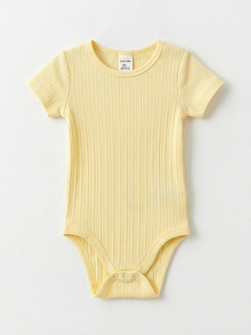 Sarı Bisiklet Yaka Kız Bebek Çıtçıtlı Body