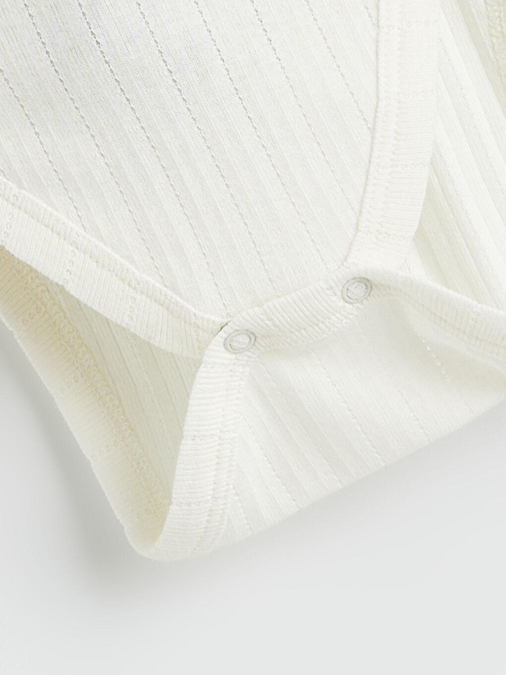 Ekru Bisiklet Yaka Kız Bebek Çıtçıtlı Body-1