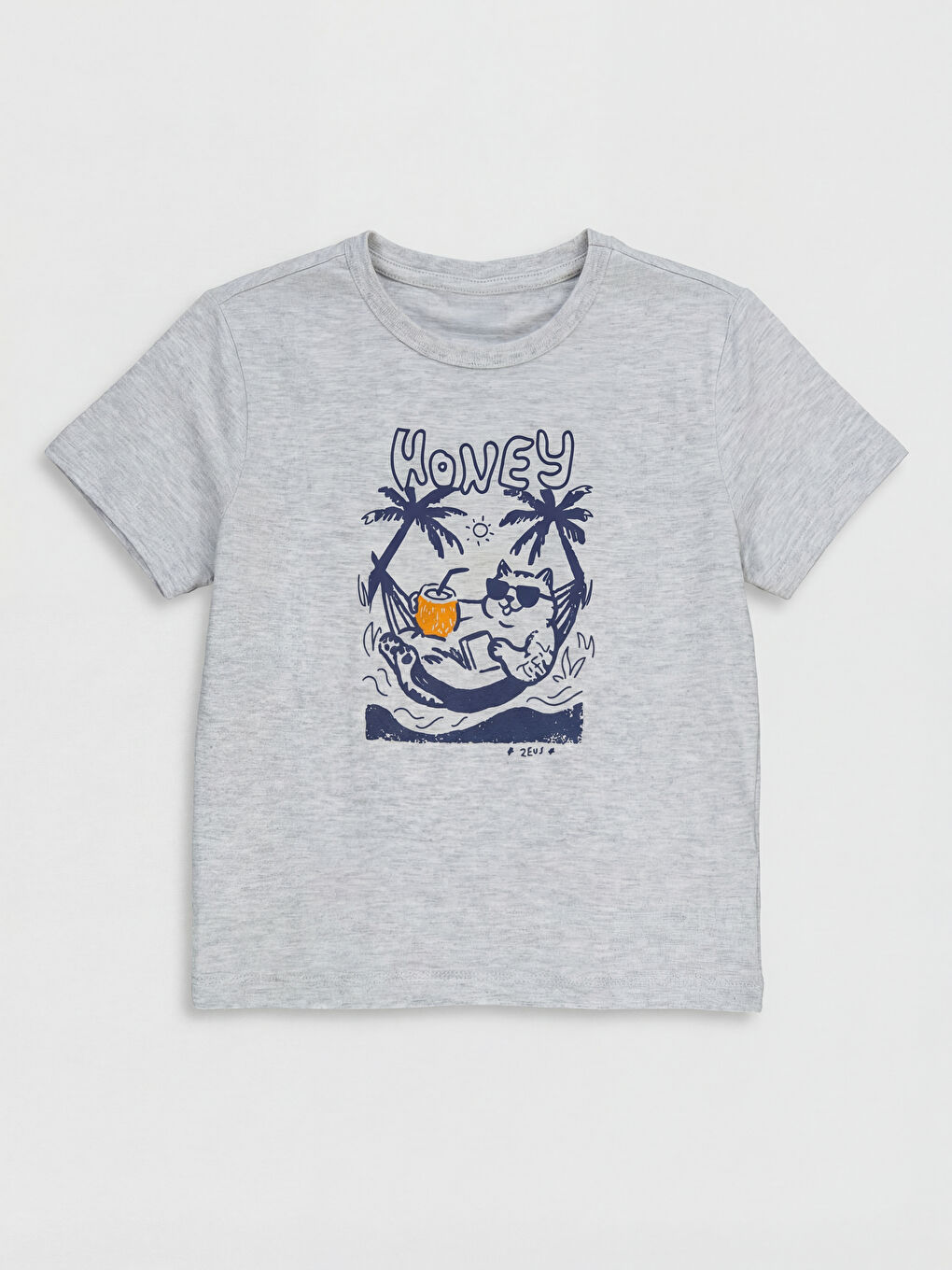 Gri Erkek Çocuk Şortlu Pijama Takımı-1