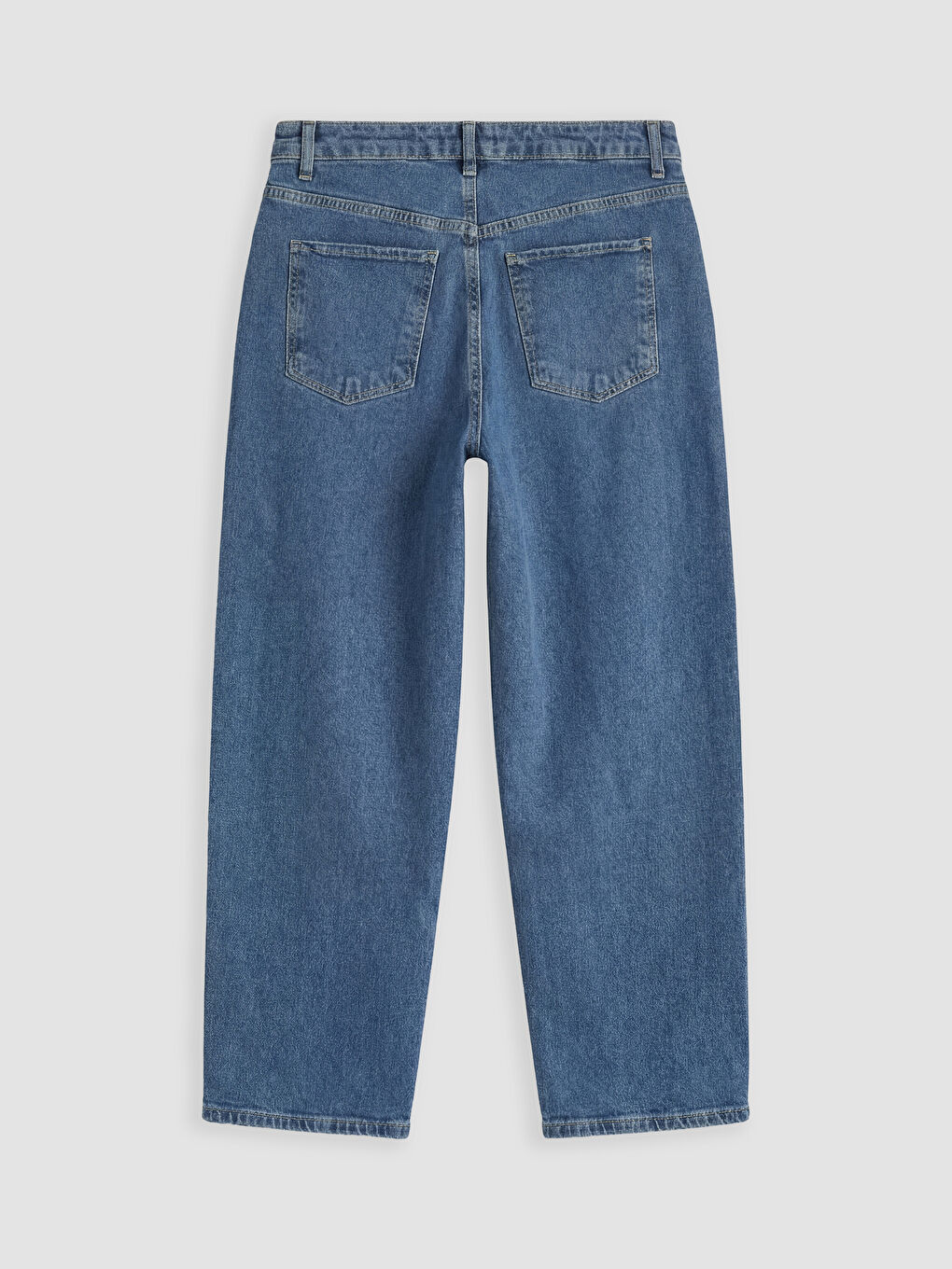 İndigo Barrel Fit Kadın Jean Pantolon-2