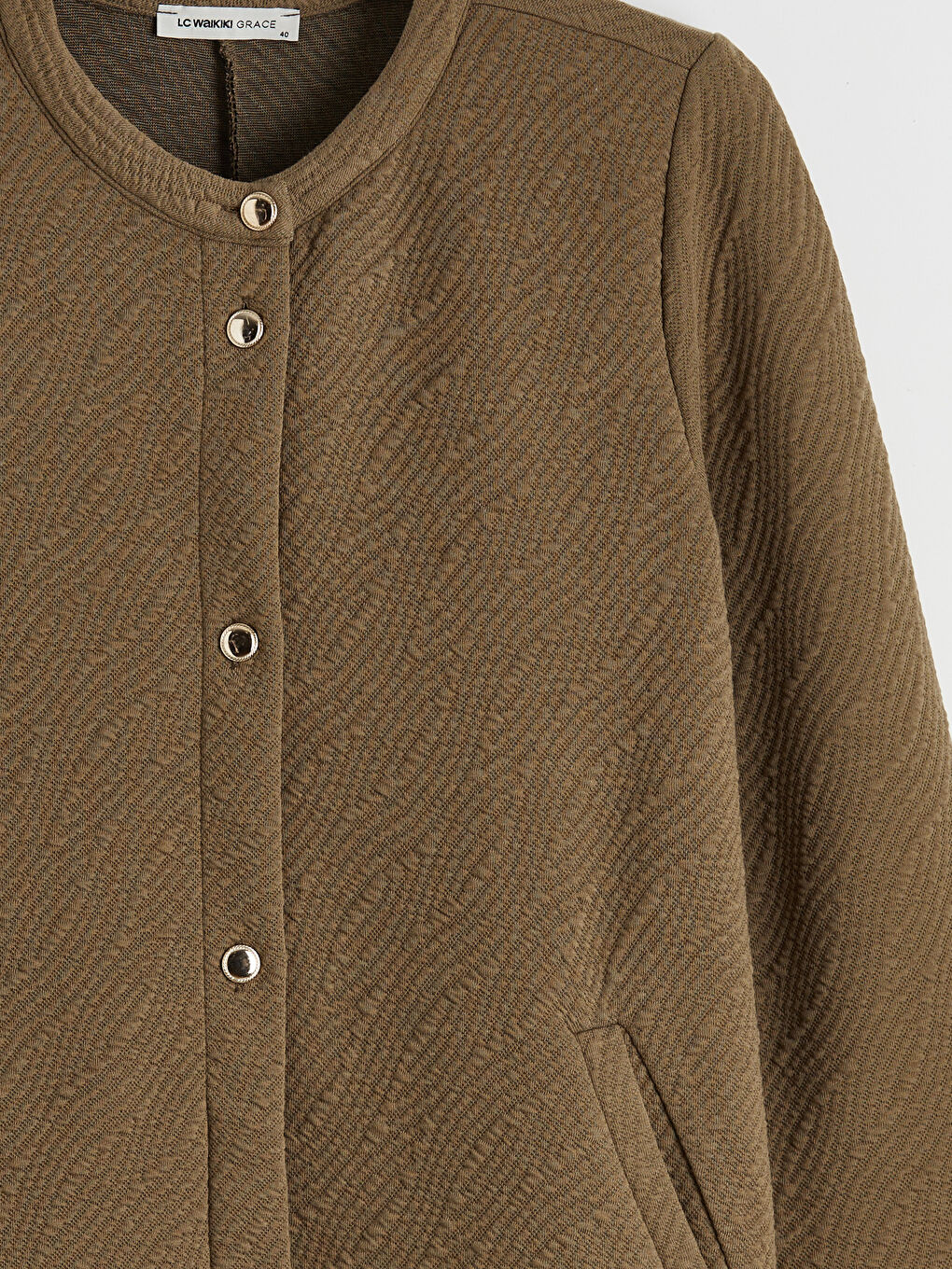 Sarı Bisiklet Yaka Kendinden Desenli Elbise-1