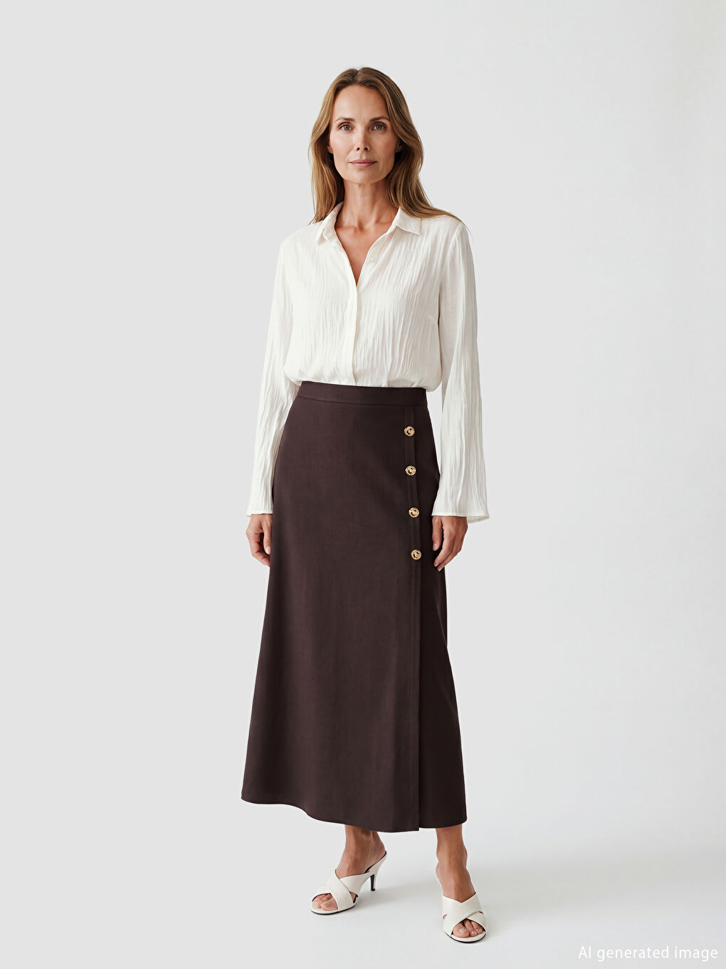 Kahverengi Beli Lastikli A Kesim Etek