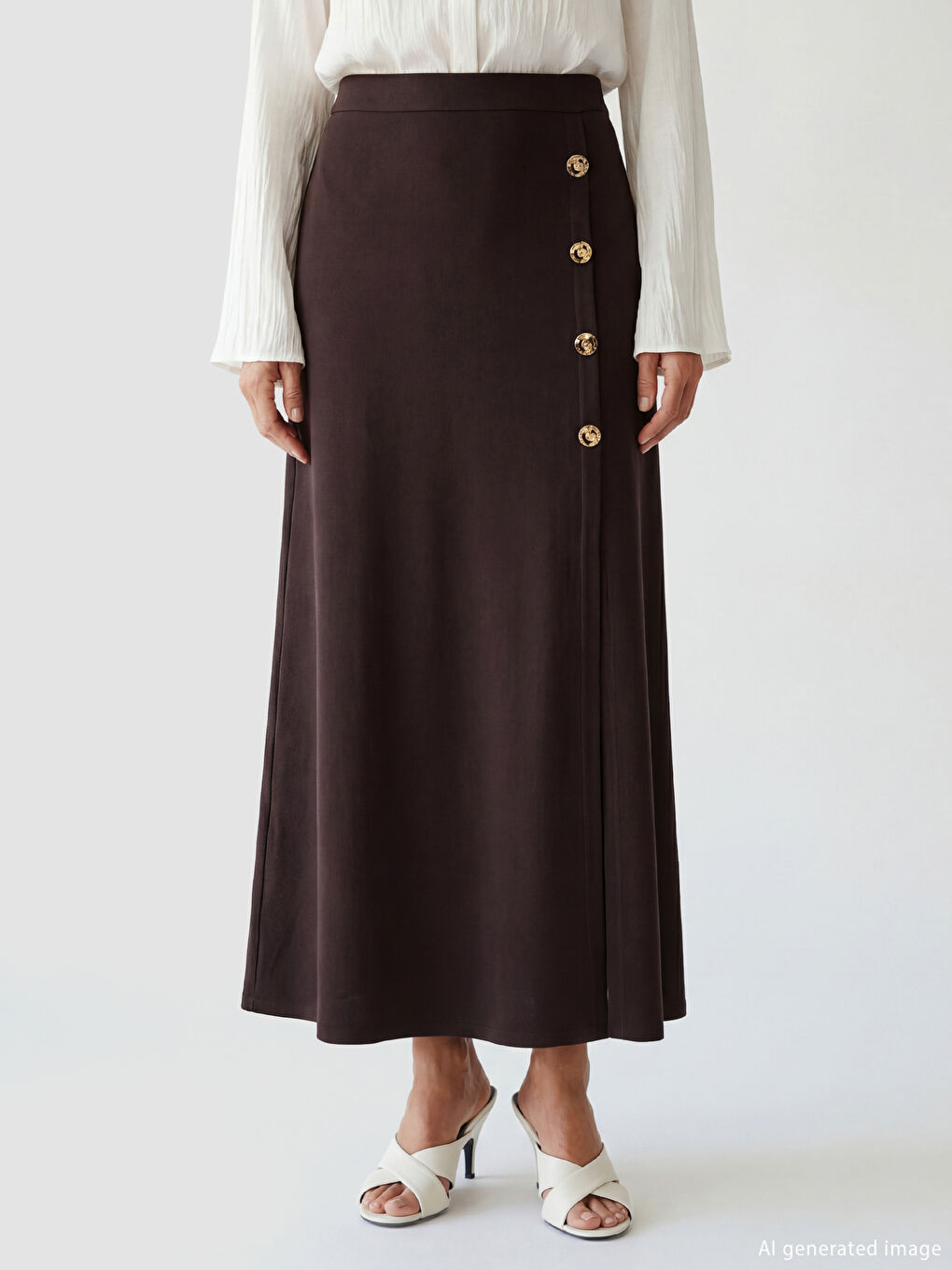 Kahverengi Beli Lastikli A Kesim Etek-2