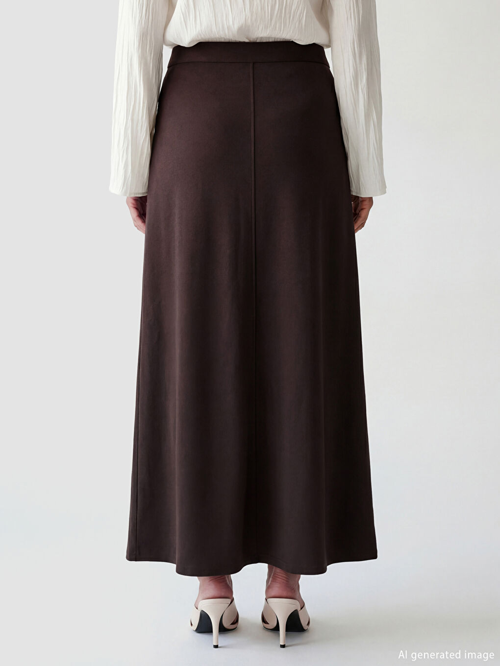 Kahverengi Beli Lastikli A Kesim Etek-4