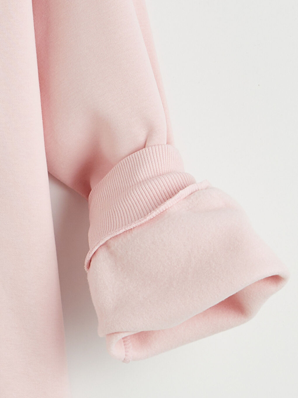 Pembe Mickey Mouse Baskılı Kadın Kalın Sweatshirt-6