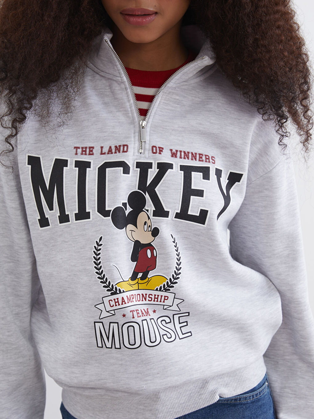 Mickey Mouse Printed Women's Thick Sweatshirt-2
