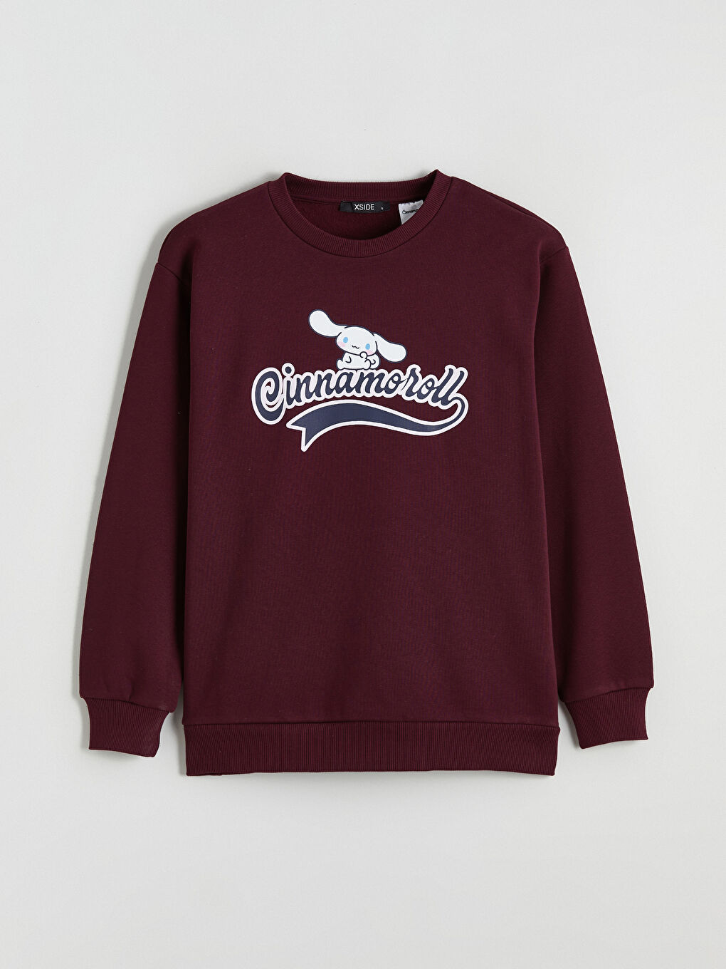 Bordo Cinnamoroll Baskılı Kadın Kalın Sweatshirt-4