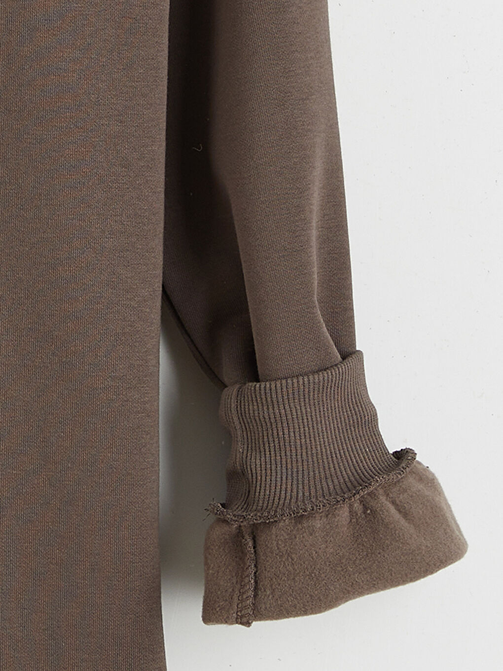 Kahverengi Grogu Baskılı Oversize Kadın Kalın Sweatshirt-6