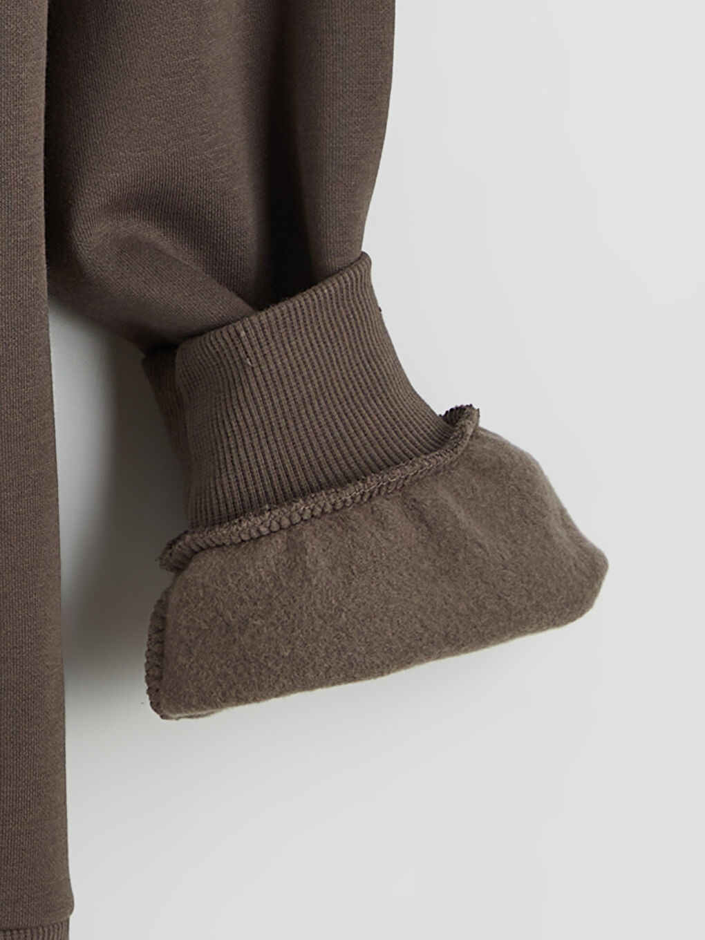 Kahverengi Winnie the Pooh Baskılı Kadın Kalın Sweatshirt-5