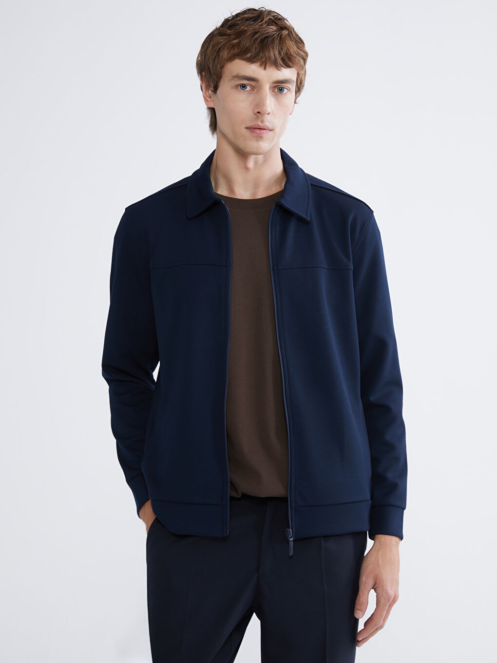 Lacivert Standart Kalıp Erkek Ceket