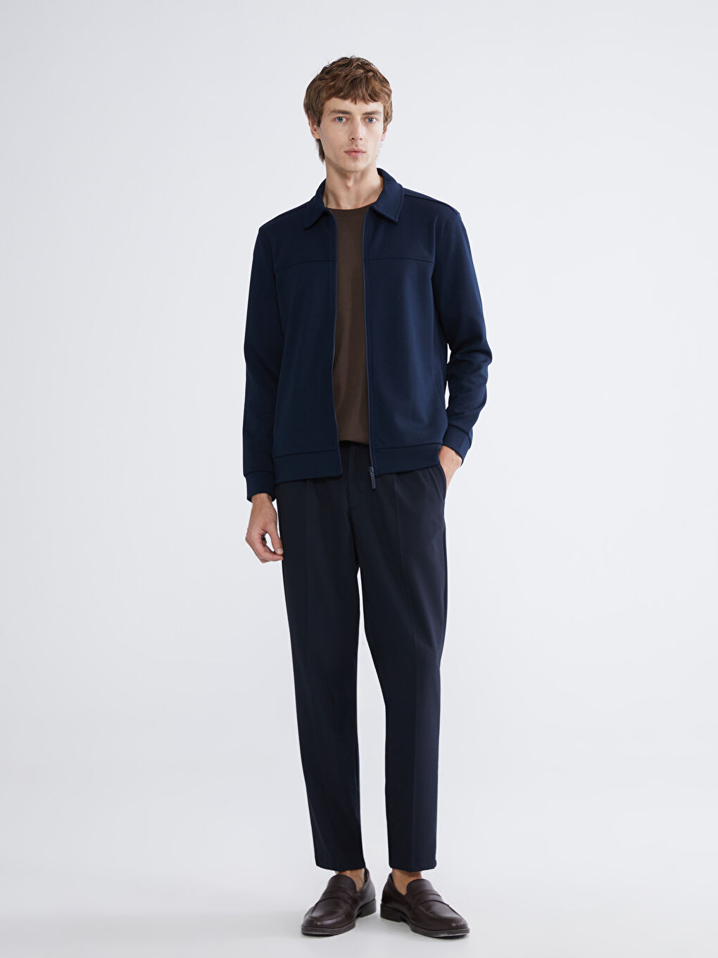 Lacivert Standart Kalıp Erkek Ceket-1