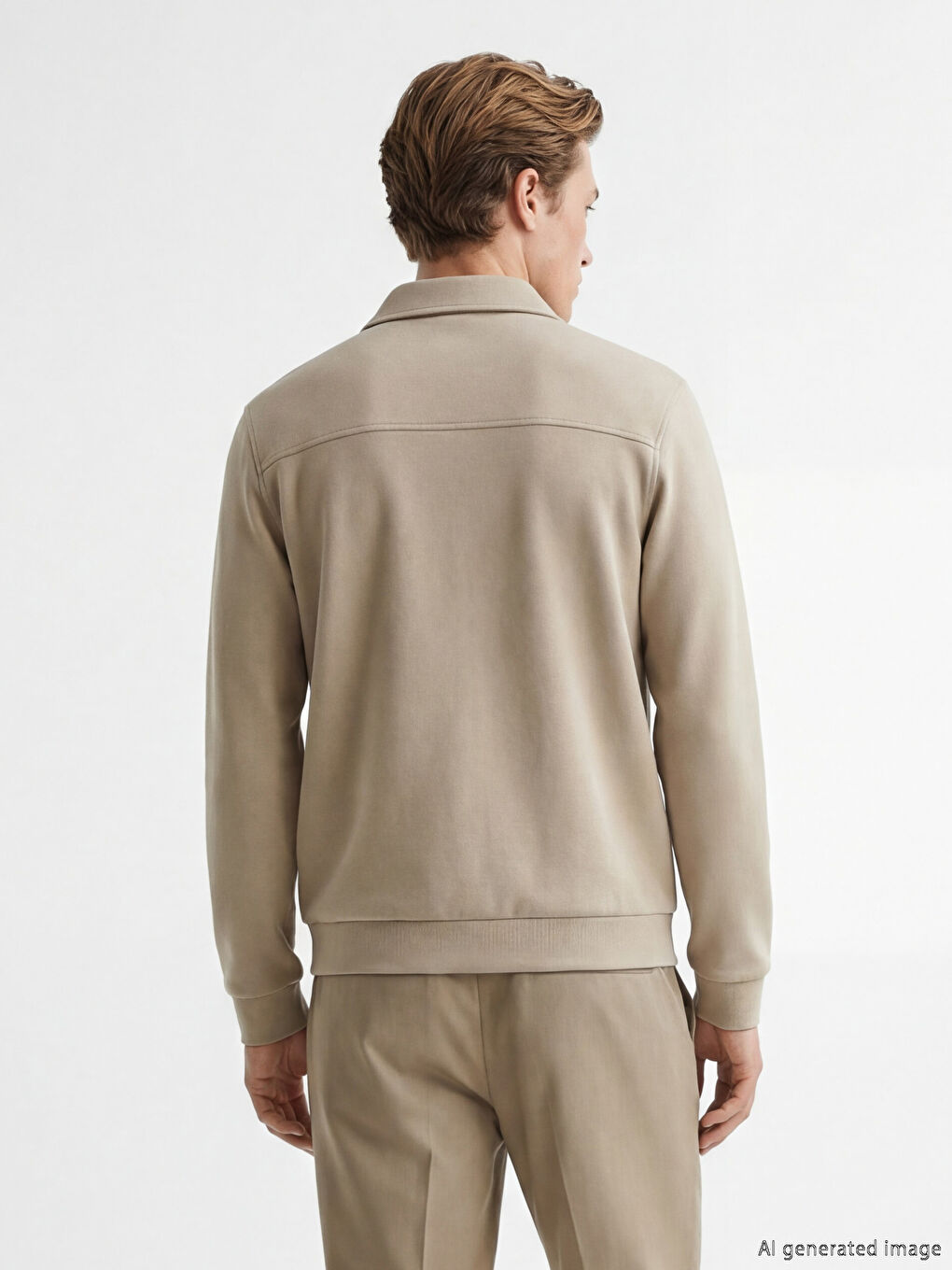 Bej Standart Kalıp Erkek Ceket-2