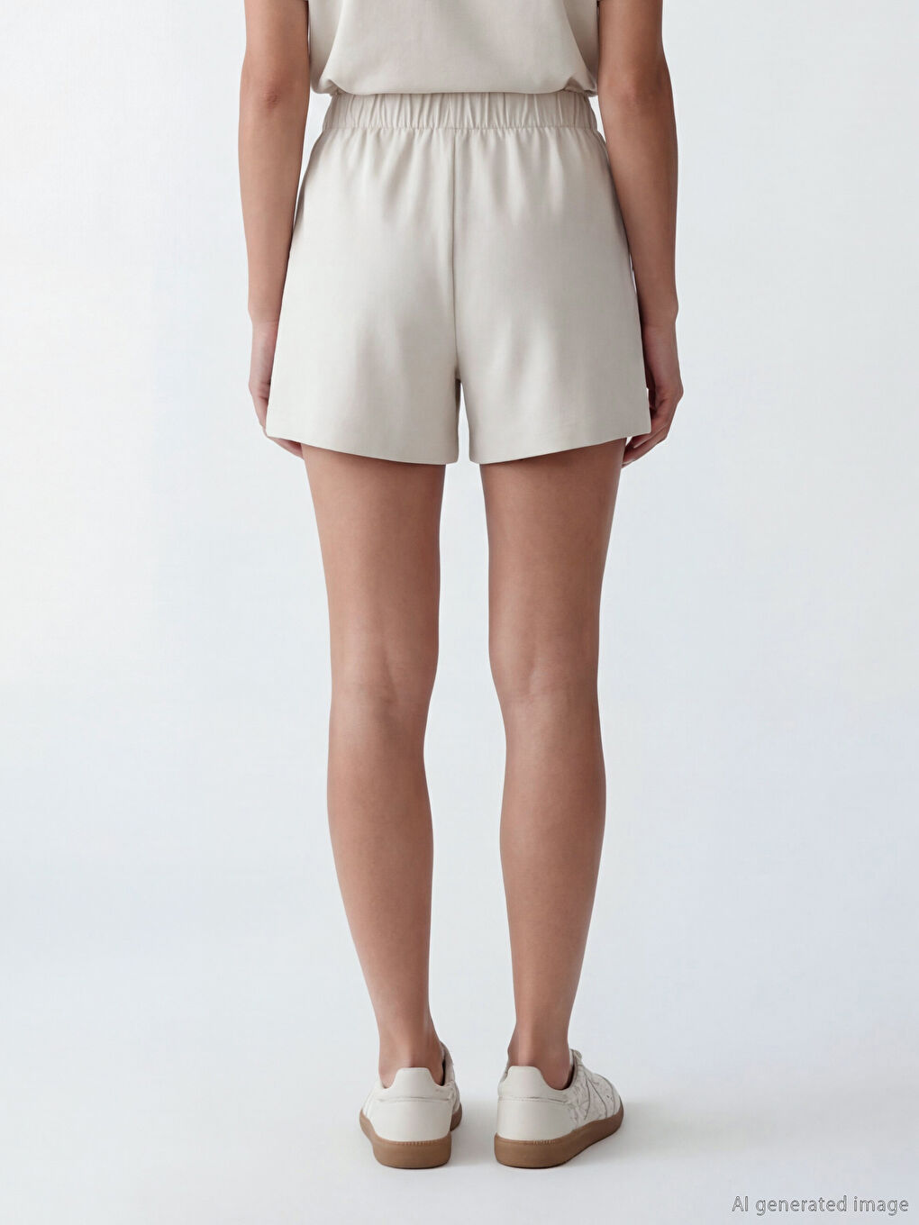 Elastic Waist Soft Touch Women's Shorts-3