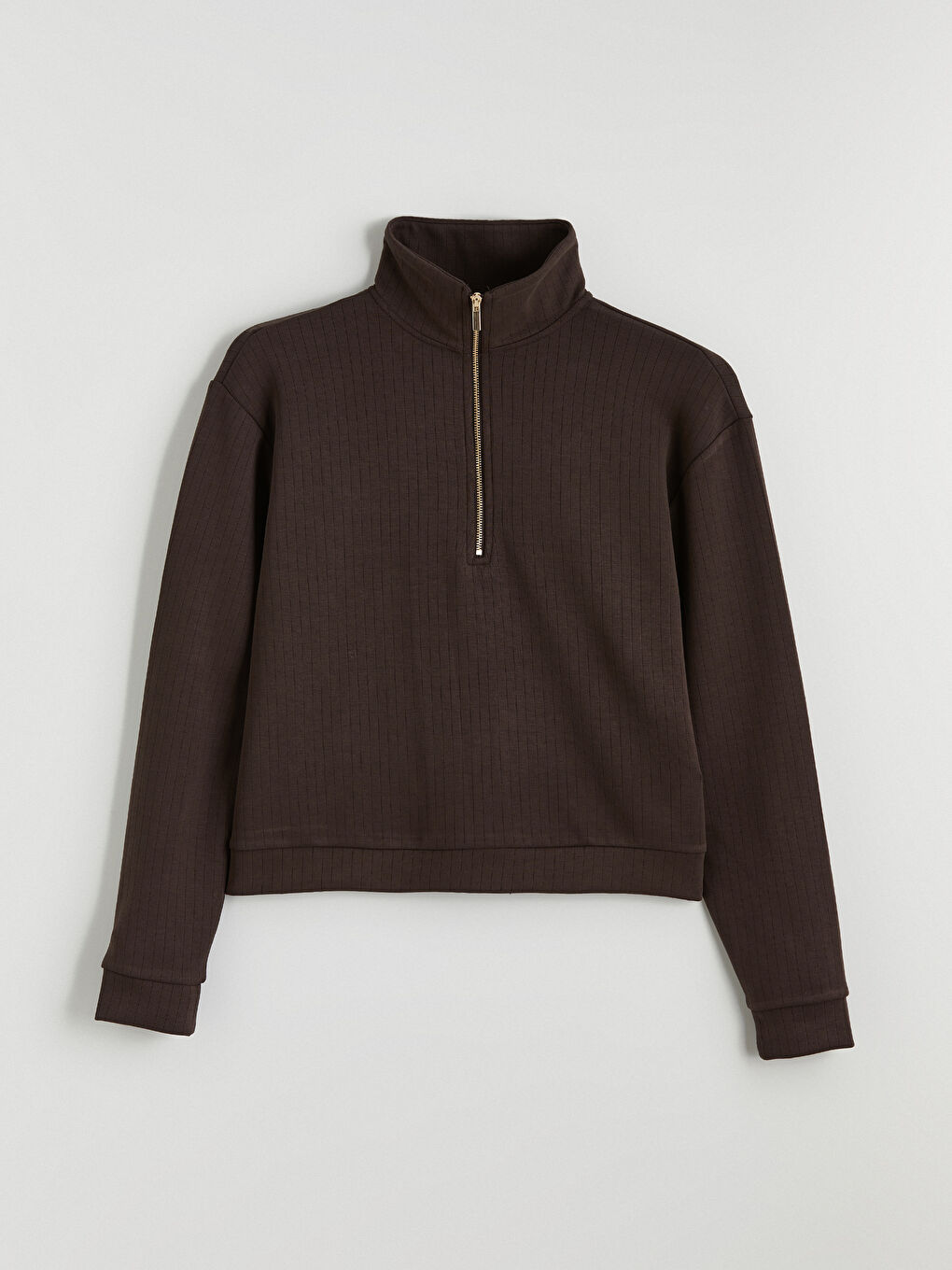 Kahverengi Soft Touch Oversize Kadın Sweatshirt	