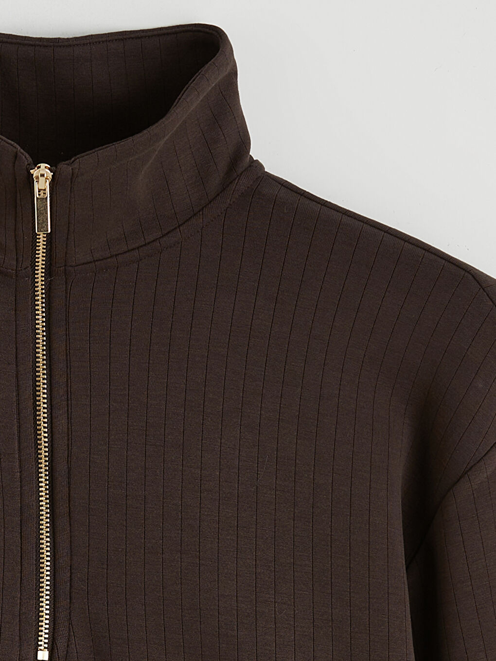 Kahverengi Soft Touch Oversize Kadın Sweatshirt	-1