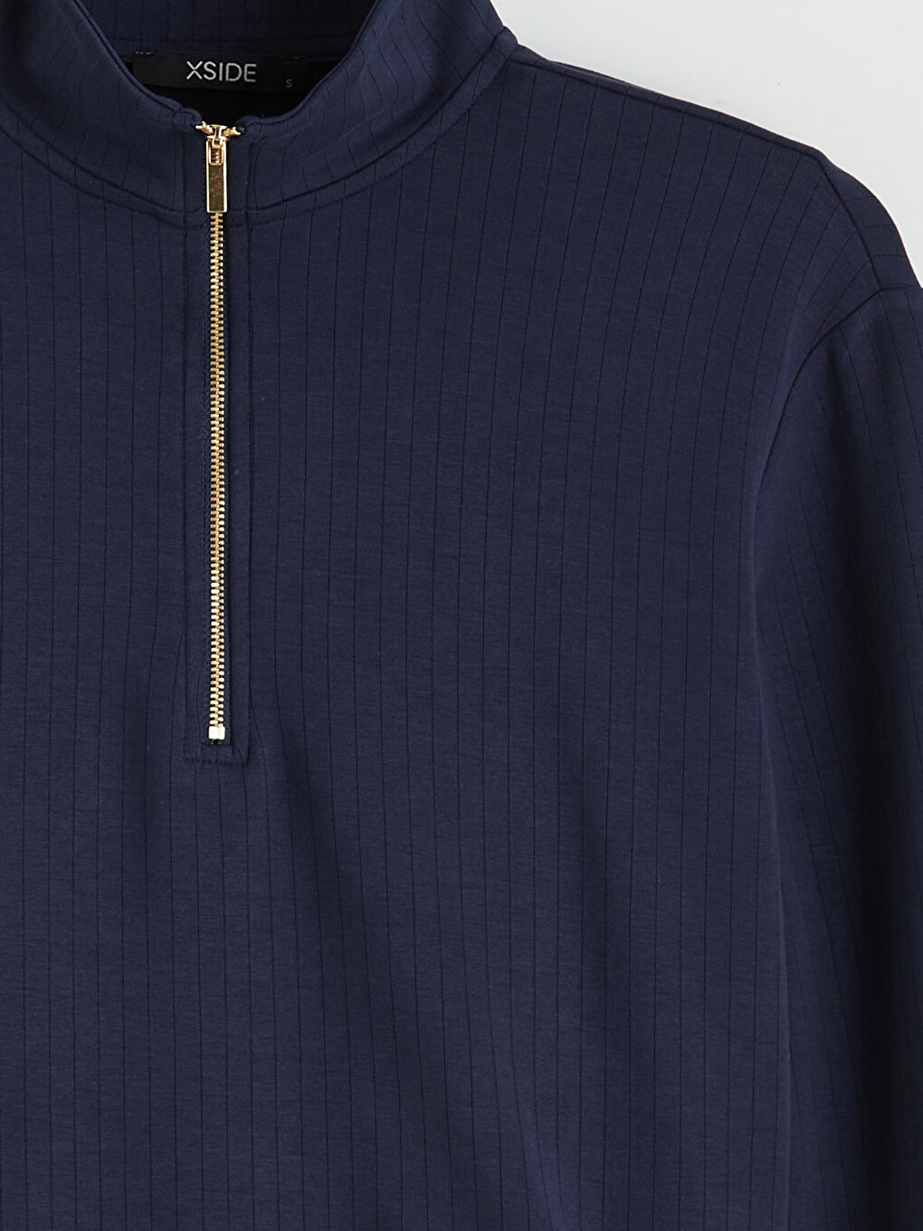 Lacivert Soft Touch Oversize Kadın Sweatshirt	-1