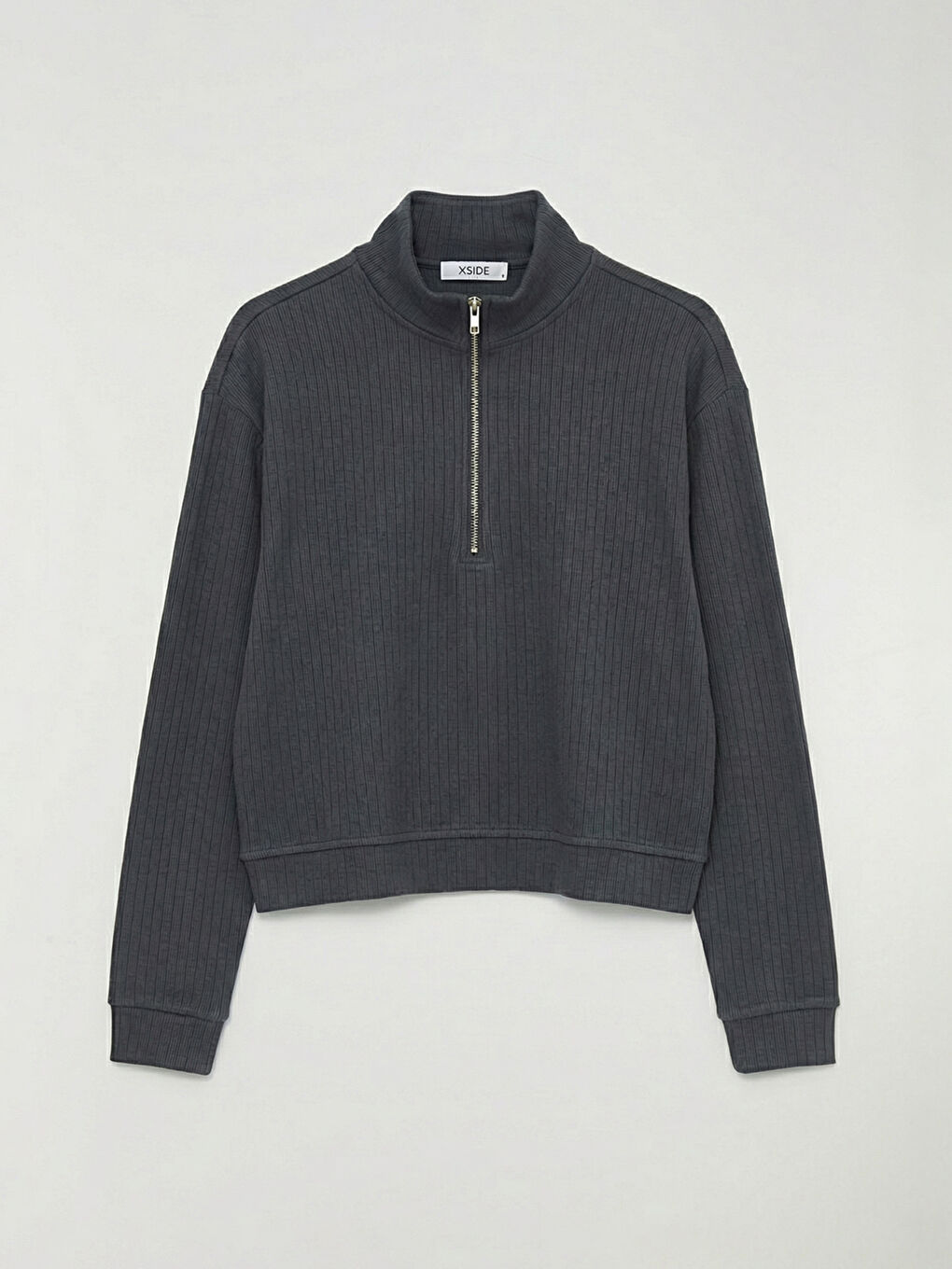 Antrasit Soft Touch Oversize Kadın Sweatshirt	