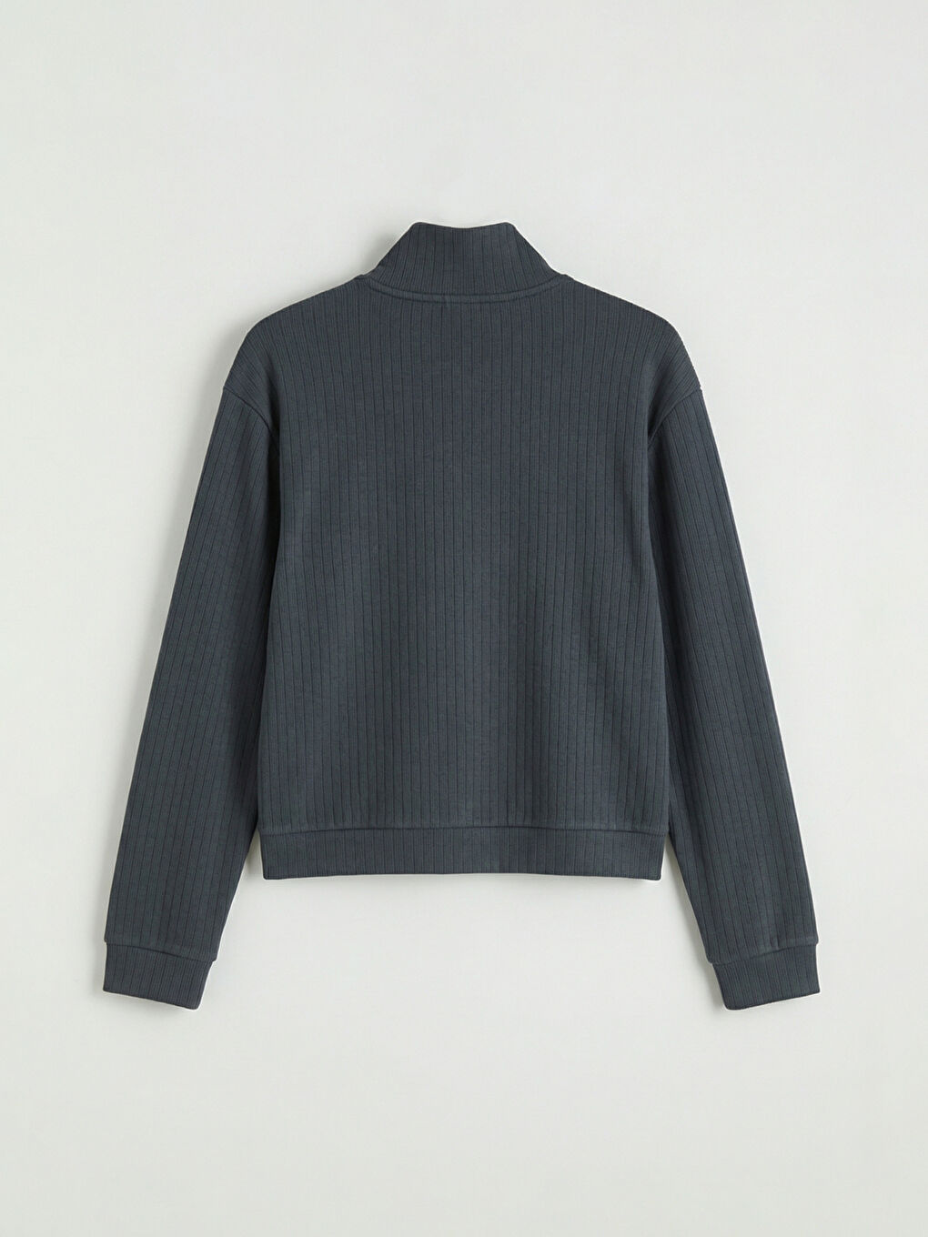 Antrasit Soft Touch Oversize Kadın Sweatshirt	-1