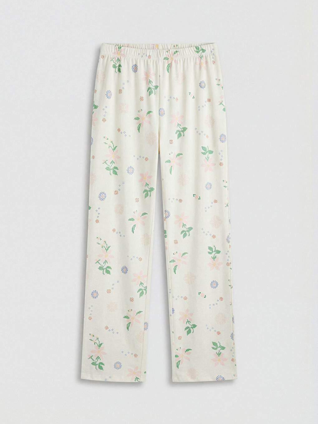 Collared Neck Floral Women's Pyjamas Set-7