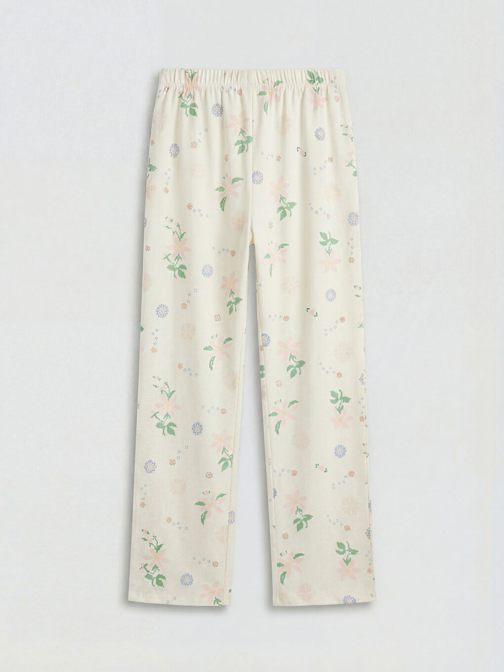 Collared Neck Floral Women's Pyjamas Set-8