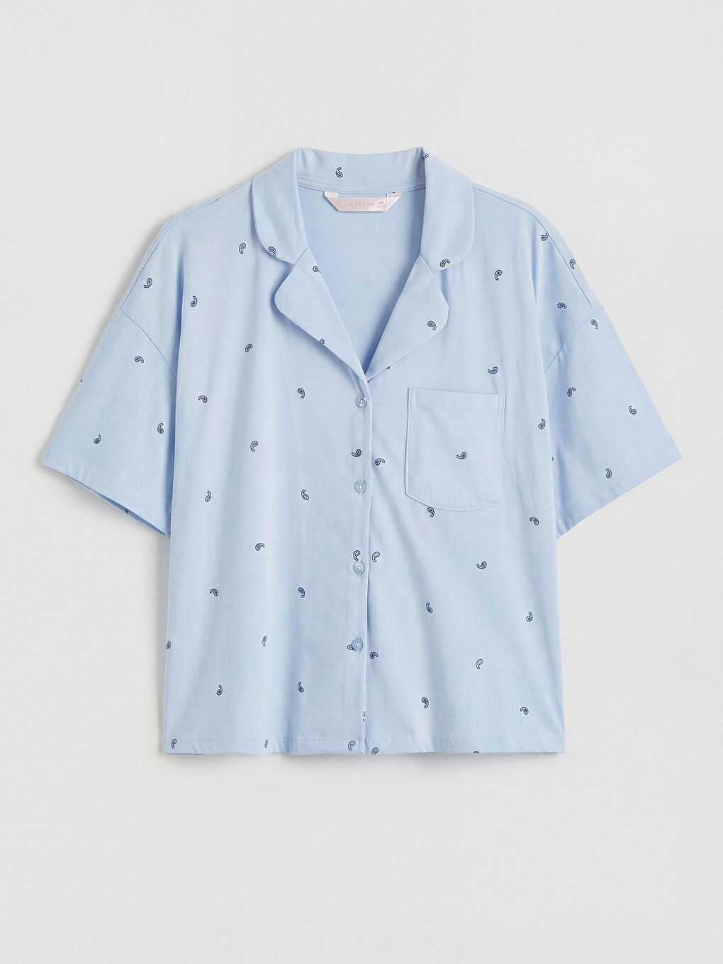 Collared Neck Printed Women's Pyjamas Set-5