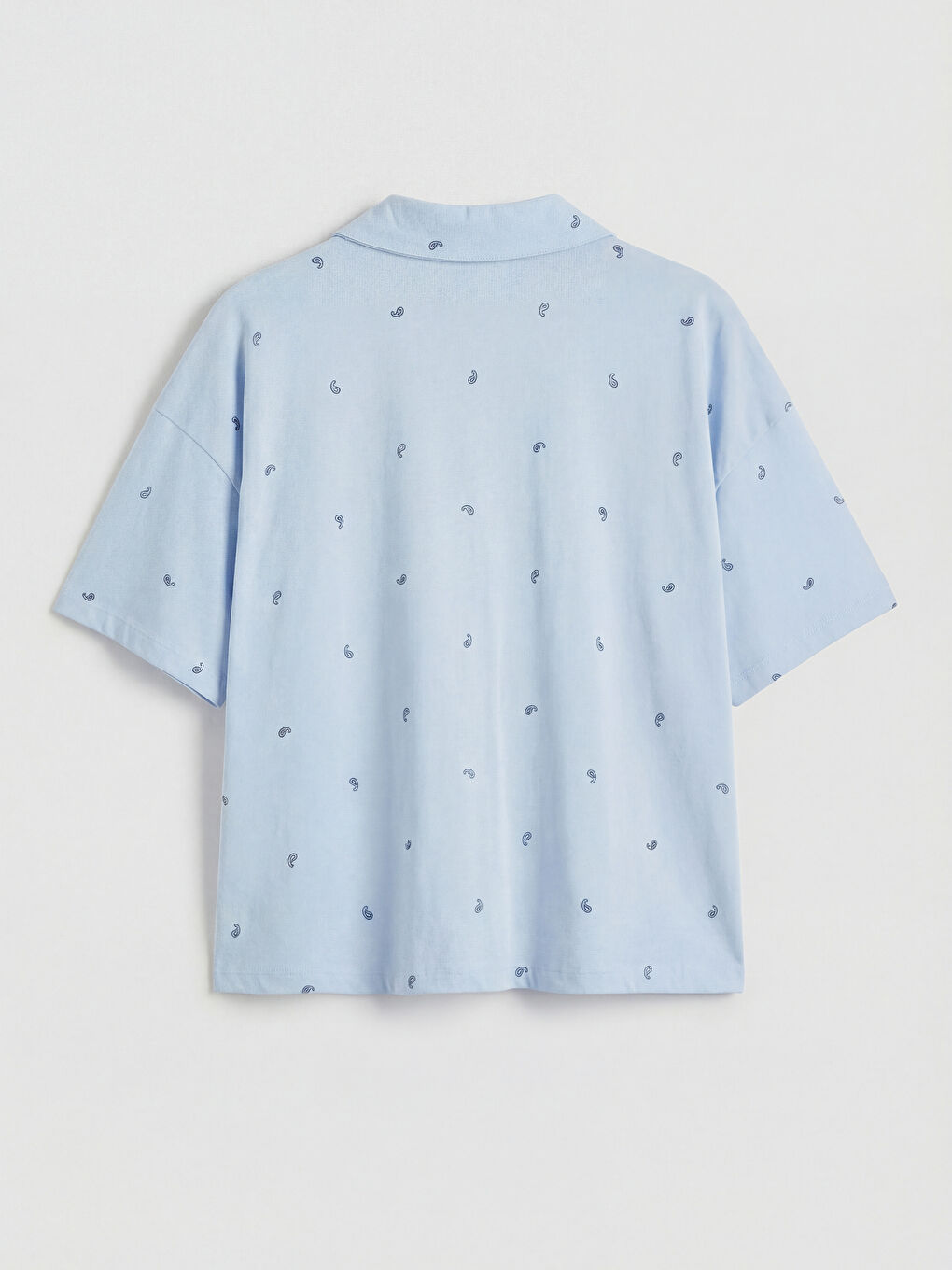 Collared Neck Printed Women's Pyjamas Set-6