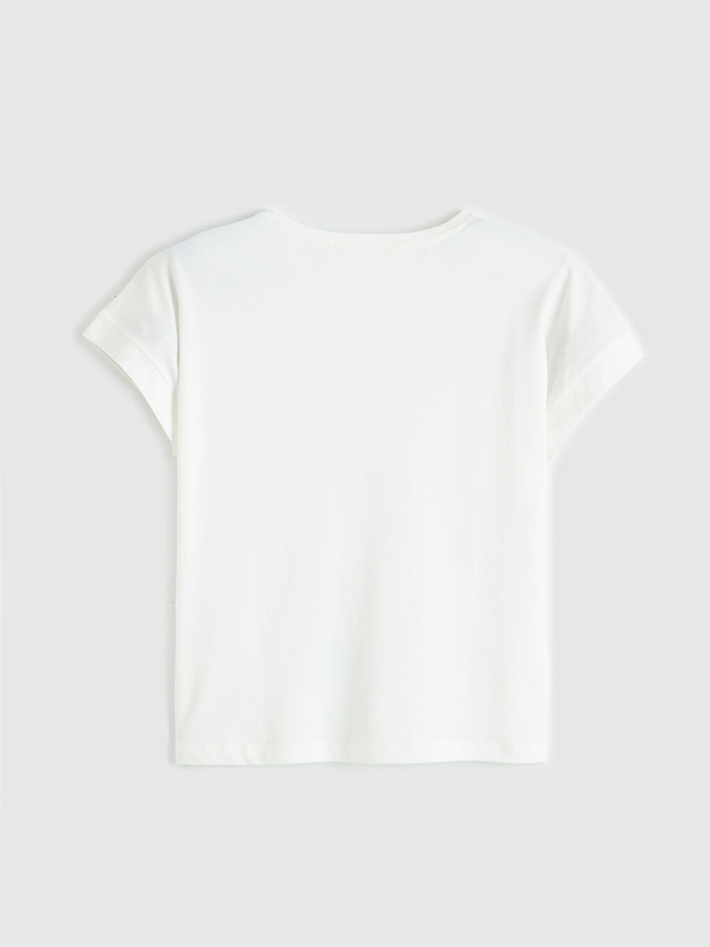 Ekru Bisiklet Yaka Kadın Pijama Üst-1