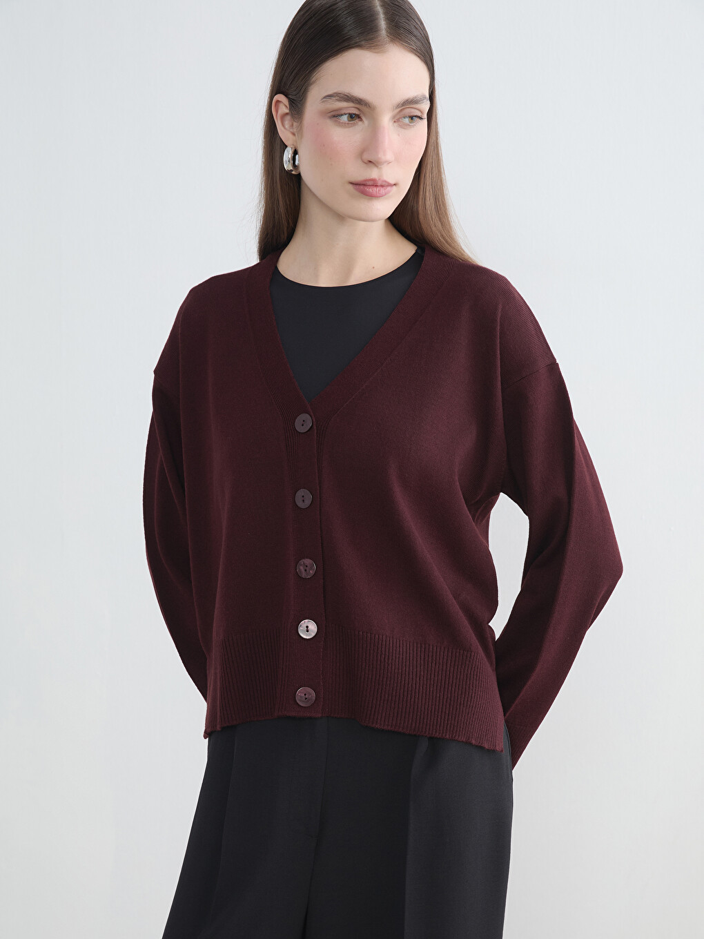 V Neck Women's Knitwear Cardigan
