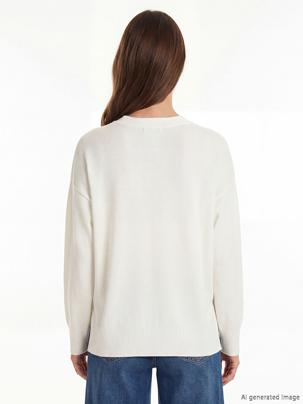 V Neck Women's Knitted Cardigan-3