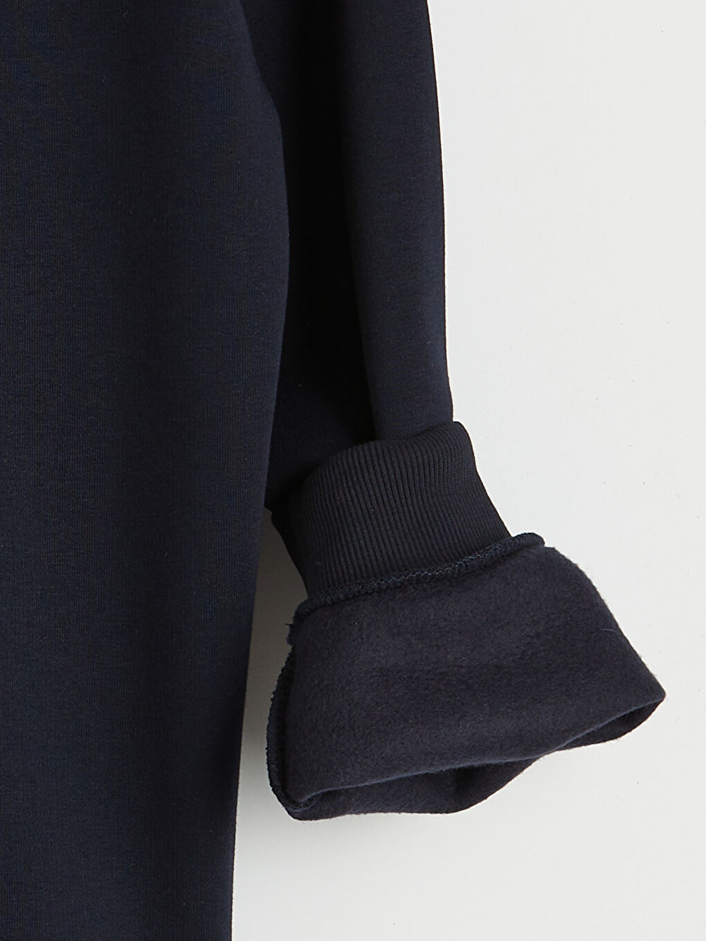 Lacivert Stitch Baskılı Oversize Kadın Kalın Sweatshirt-1