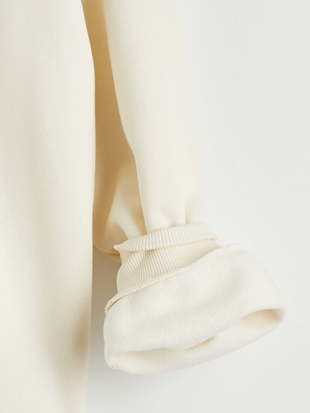 Bej Snoopy Baskılı Oversize Kadın Kalın Sweatshirt-2