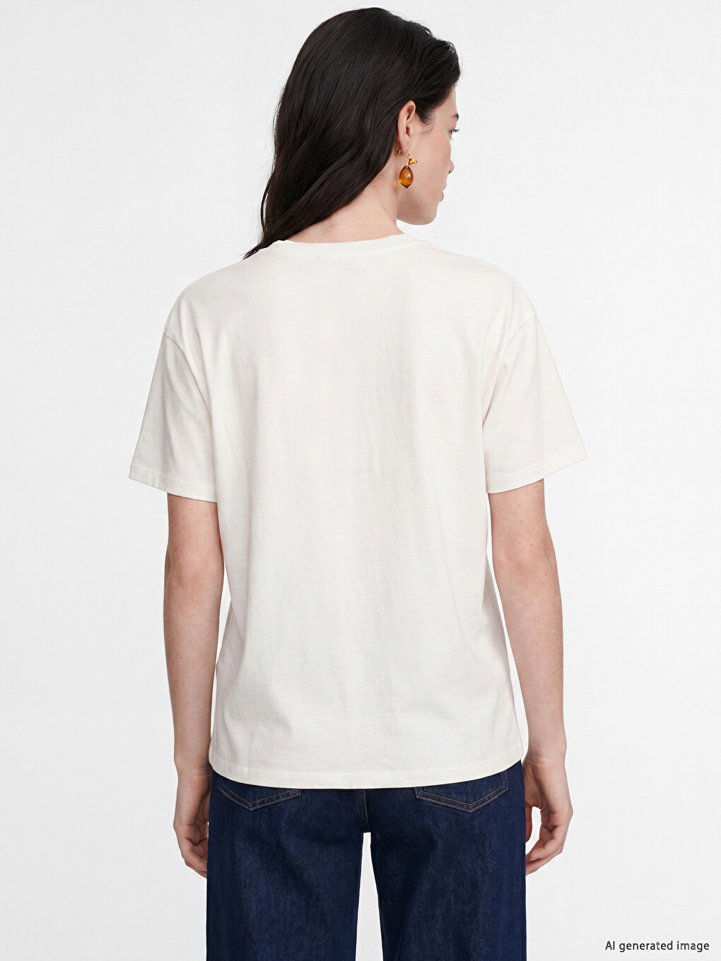 Geblümt Bedruckt 100% Baumwolle Damen T-Shirt-3