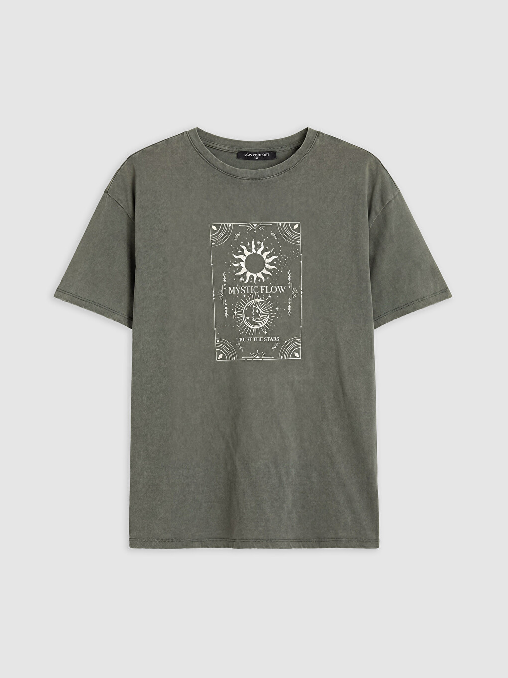 Crew Neck Printed Women's T-Shirt-3