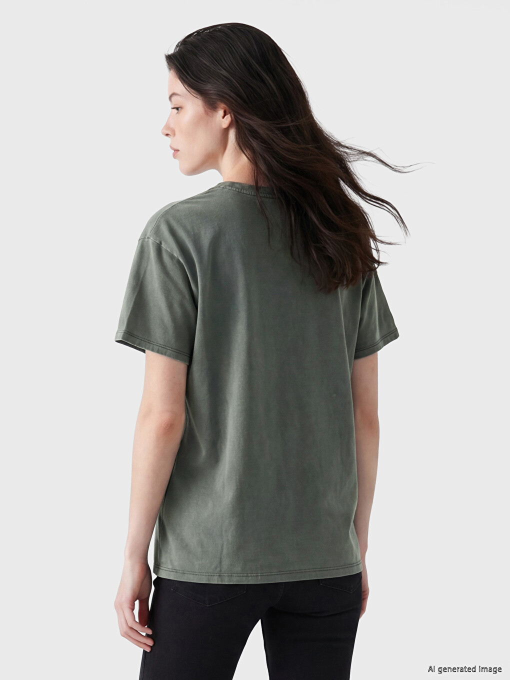 Crew Neck Printed Women's T-Shirt-2