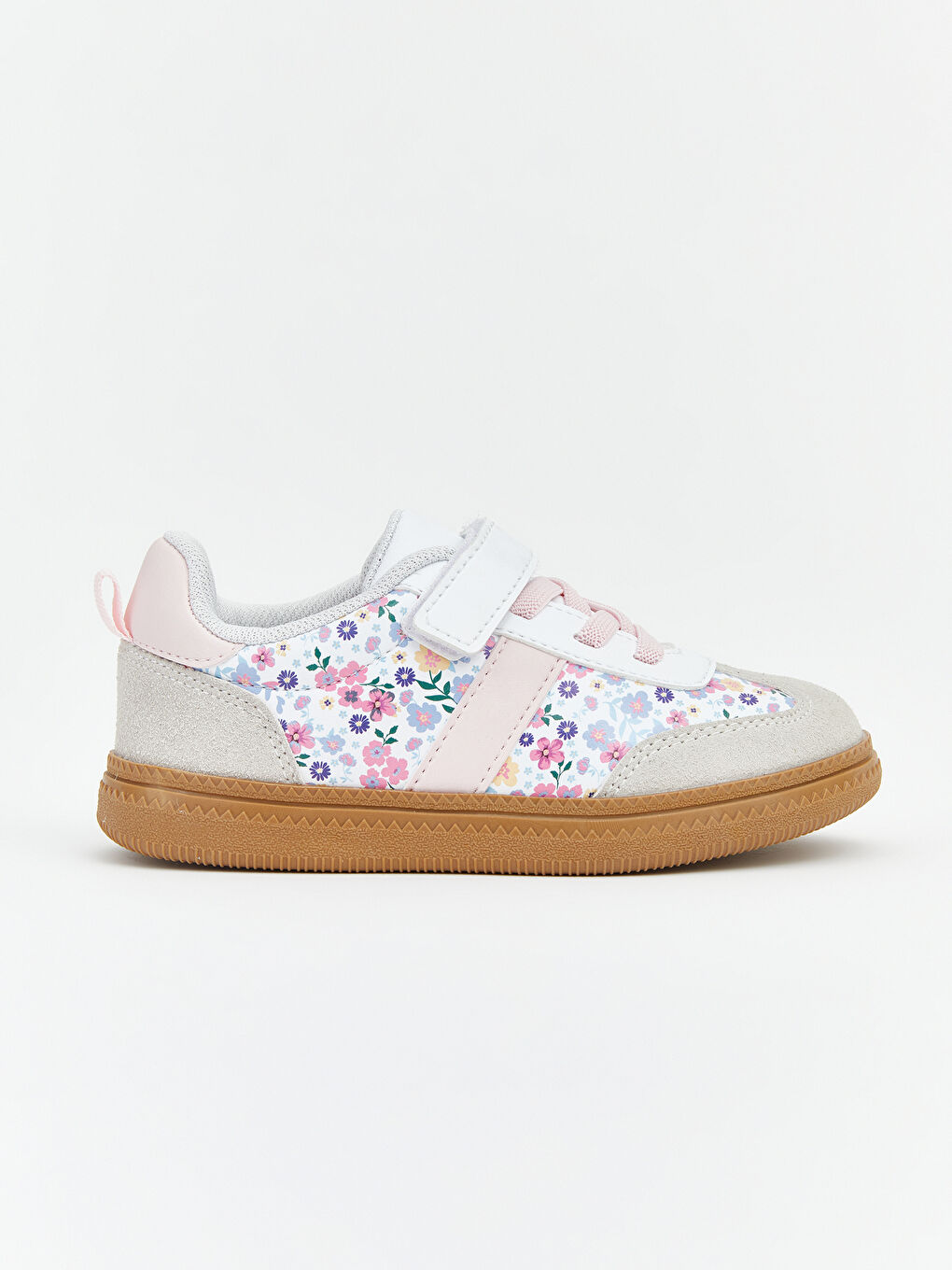 Beyaz Çiçek Baskılı Kız Bebek Spor Çantası-1