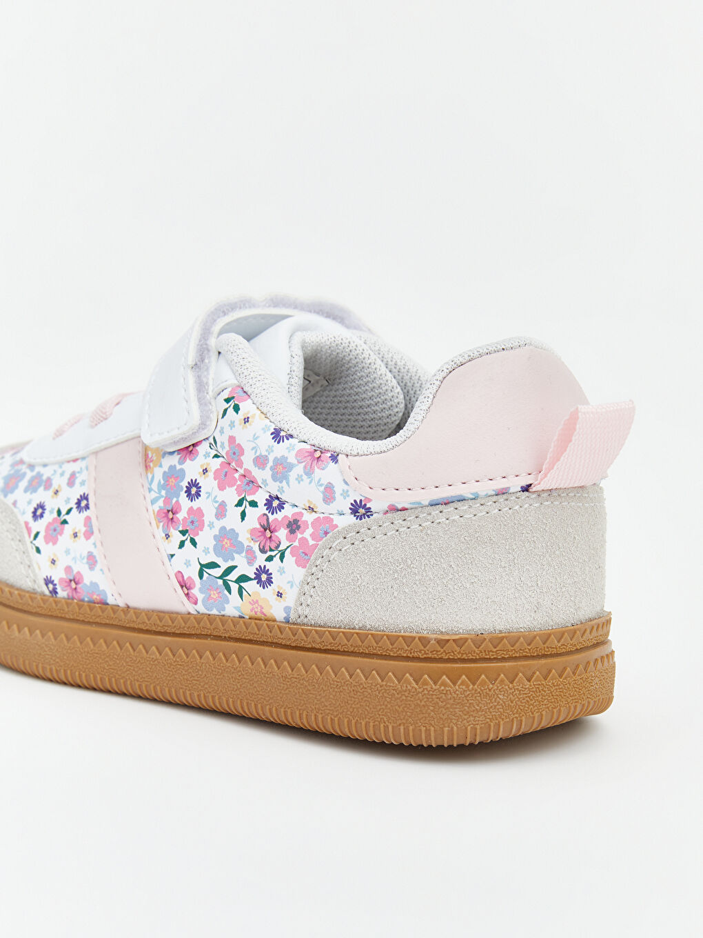 Beyaz Çiçek Baskılı Kız Bebek Spor Çantası-4