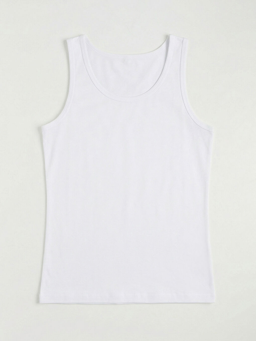 Beyaz Bisiklet Yaka Kız Çocuk Atlet