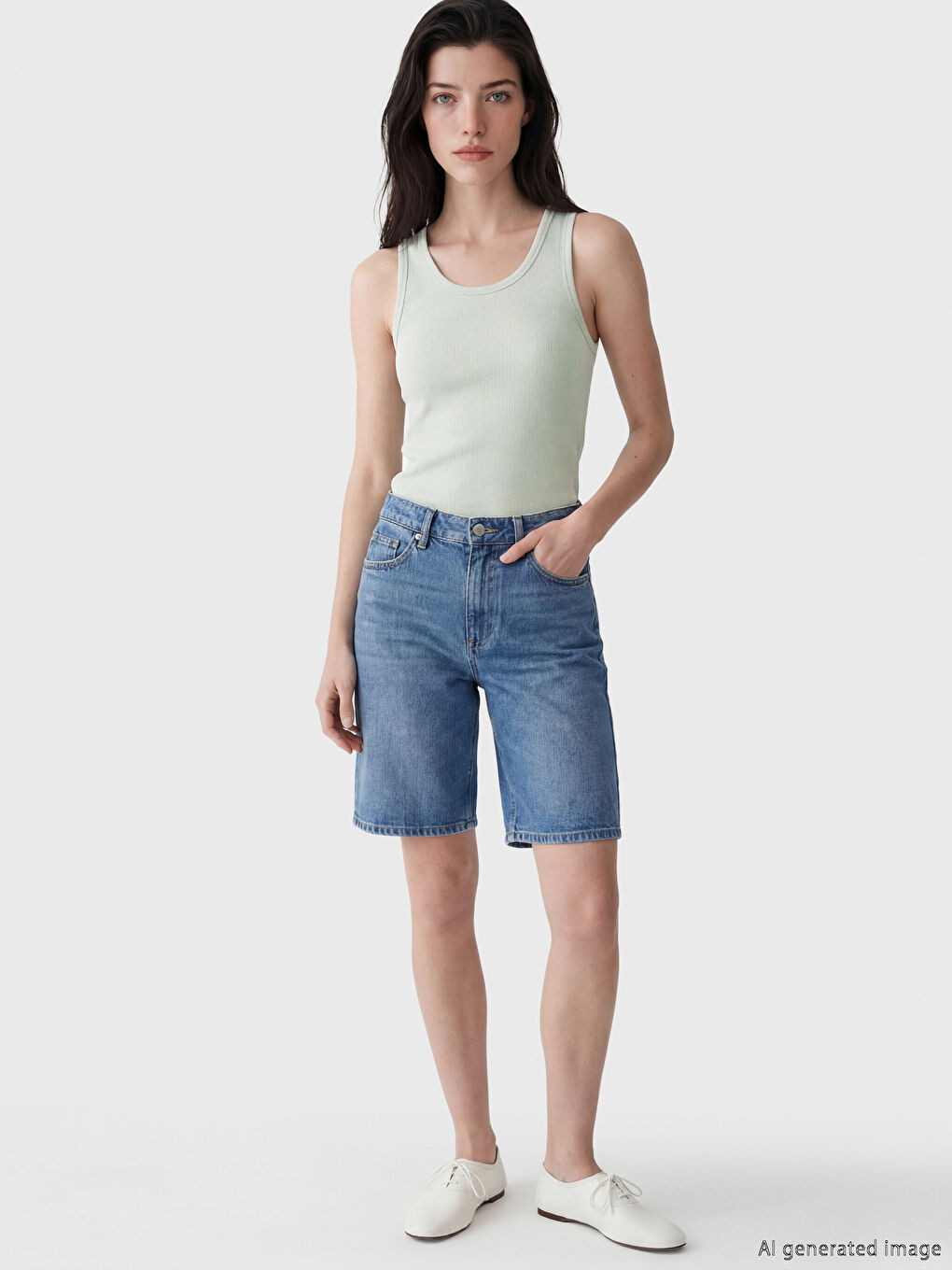 Débardeur VERT Femme-1