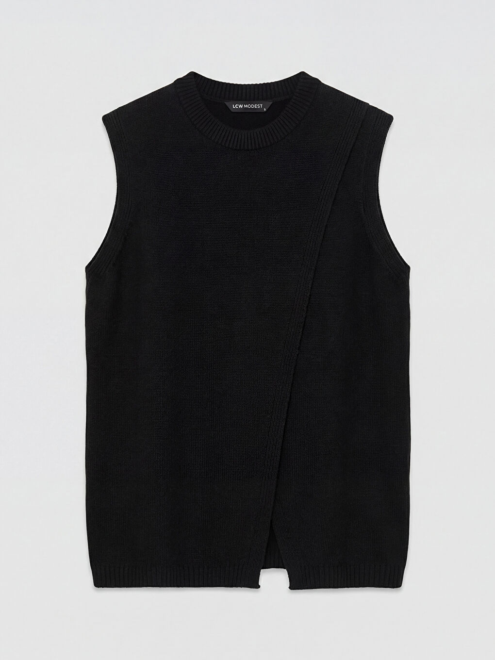 Siyah Bisiklet Yaka Kadın Triko Süveter