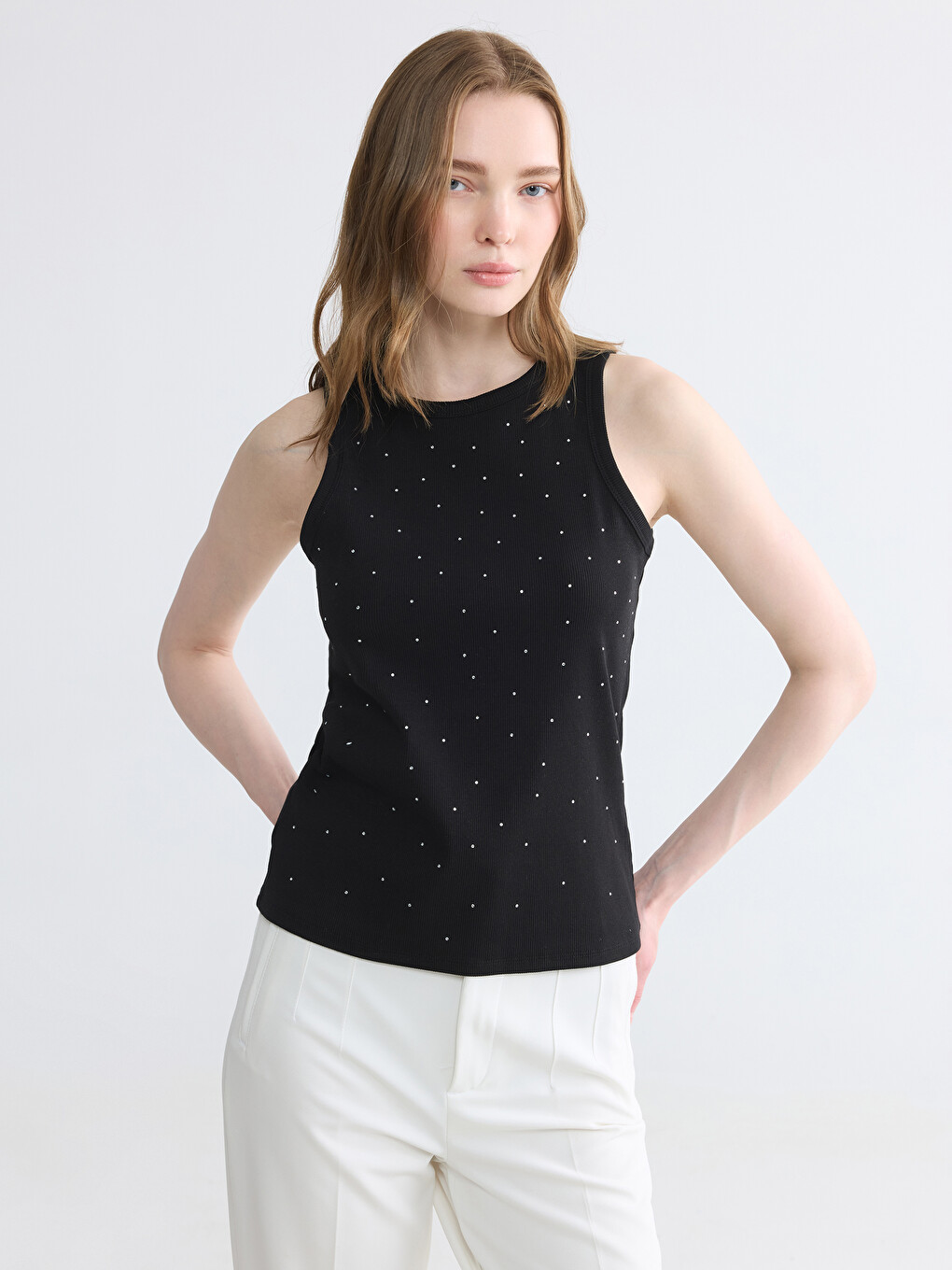 Woman Black Tank Top