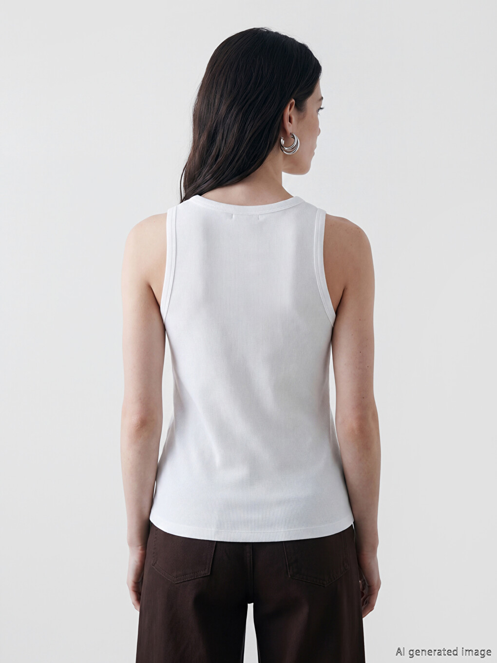 Woman White Tank Top-2
