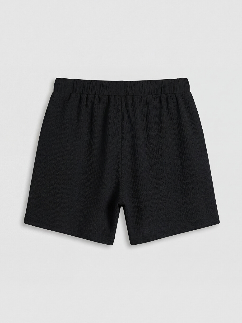 Pantaloni scurți cu talie elastică și șnur pentru femei-4